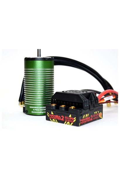 Castle - Mamba Monster 2 - Combo - 1-8 Extreem Car regelaar met 1515-2200 Sensored motor