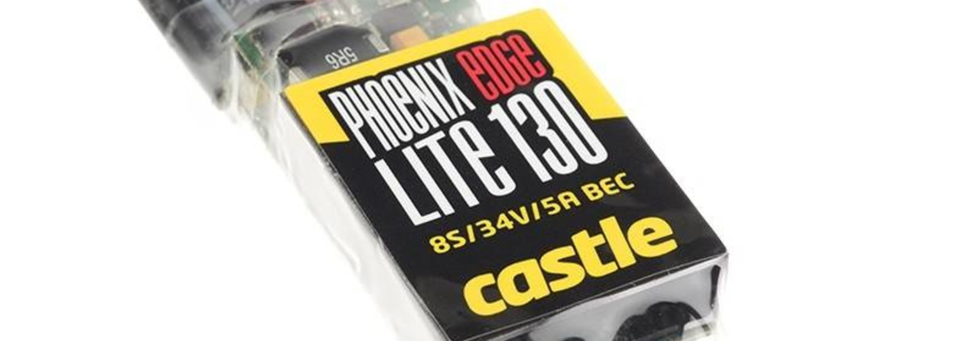 Castle - Phoenix Edge Lite 130 - Hoog-vermogen Air-Heli Brushless regelaar - Lightgewicht versie - Datalogging - Telemetrie mogelijkheid - Aux. kabel - 2-8S - 130A - 5A SBec