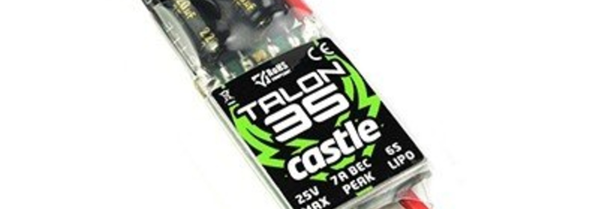 Castle - Talon 35 - Hoog-vermogen Air-Heli Brushless regelaar - Telemetrie mogelijkheid - 2-6S - 35A - Hoogvermogen SBec