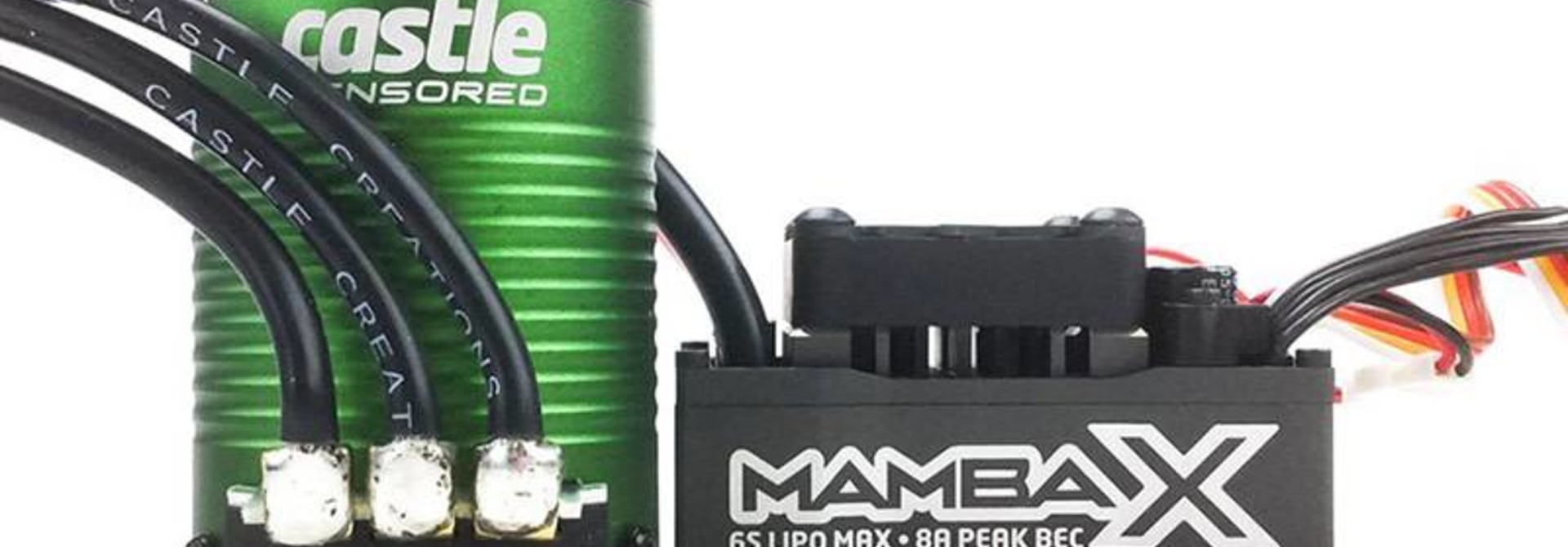 Castle - Mamba X - Combo - 1-10 Extreem Car regelaar met 1406-6900 Sensored Motor