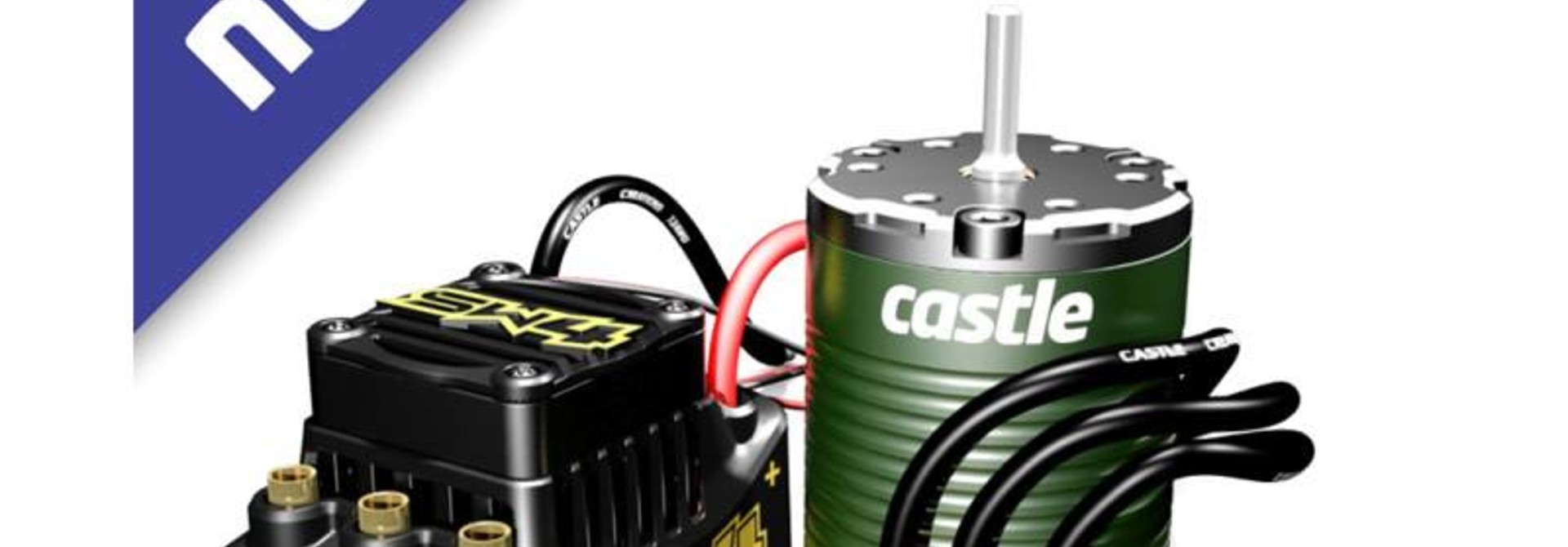 Castle - Sidewinder SW4, 12.6V, 2A BEC, WP Sensorless ESC W/1406-7700 Sensored motor