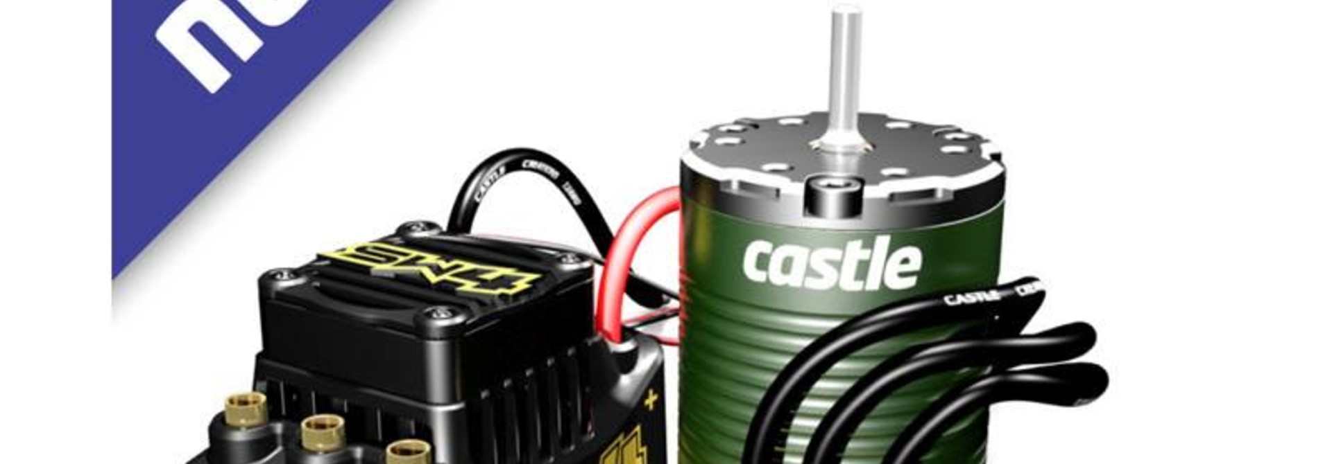 Castle - Sidewinder SW4, 12.6V, 2A BEC, WP Sensorless ESC W/1410-3800 5MM Sensored motor