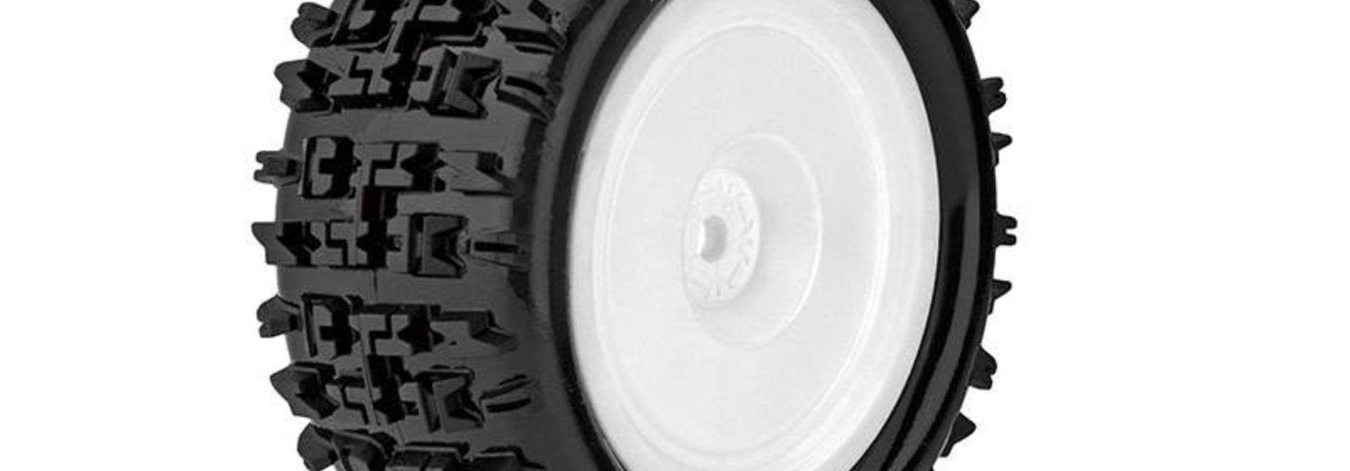 Louise RC - E-PIONEER - 1-10 Buggy Tire Set - Mounted - Soft - White Rims - Hex 12mm - Rear - L-T3278SWKR