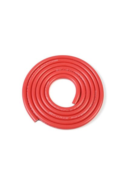 Revtec - Siliconen-kabel - Powerflex PRO+ - Rood - 12AWG - 1731/0.05 Strengen - OD 4.5mm - 1m