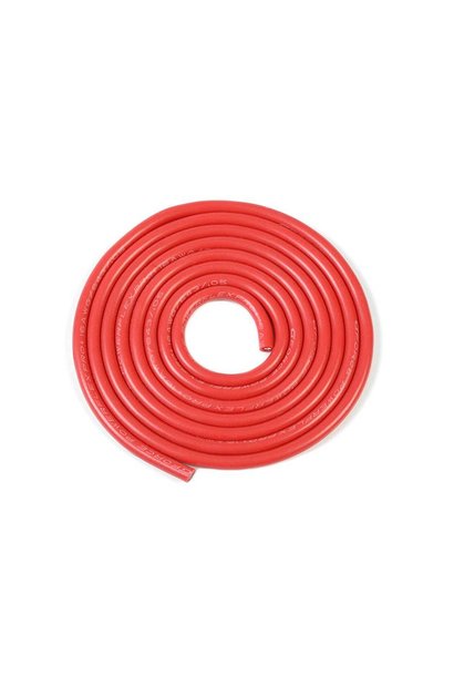 Revtec - Siliconen-kabel - Powerflex PRO+ - Rood - 16AWG - 643/0.05 Strengen - OD 3.0mm - 1m