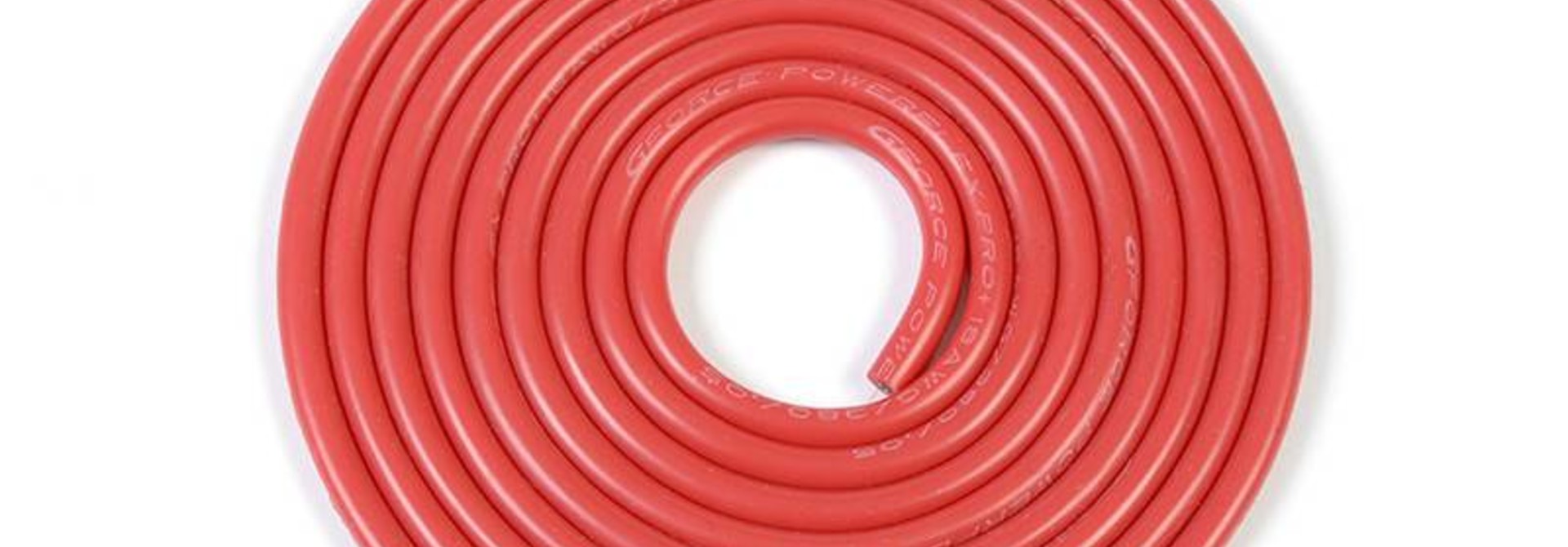 Revtec - Siliconen-kabel - Powerflex PRO+ - Rood - 18AWG - 380/0.05 Strengen - OD 2.3mm - 1m