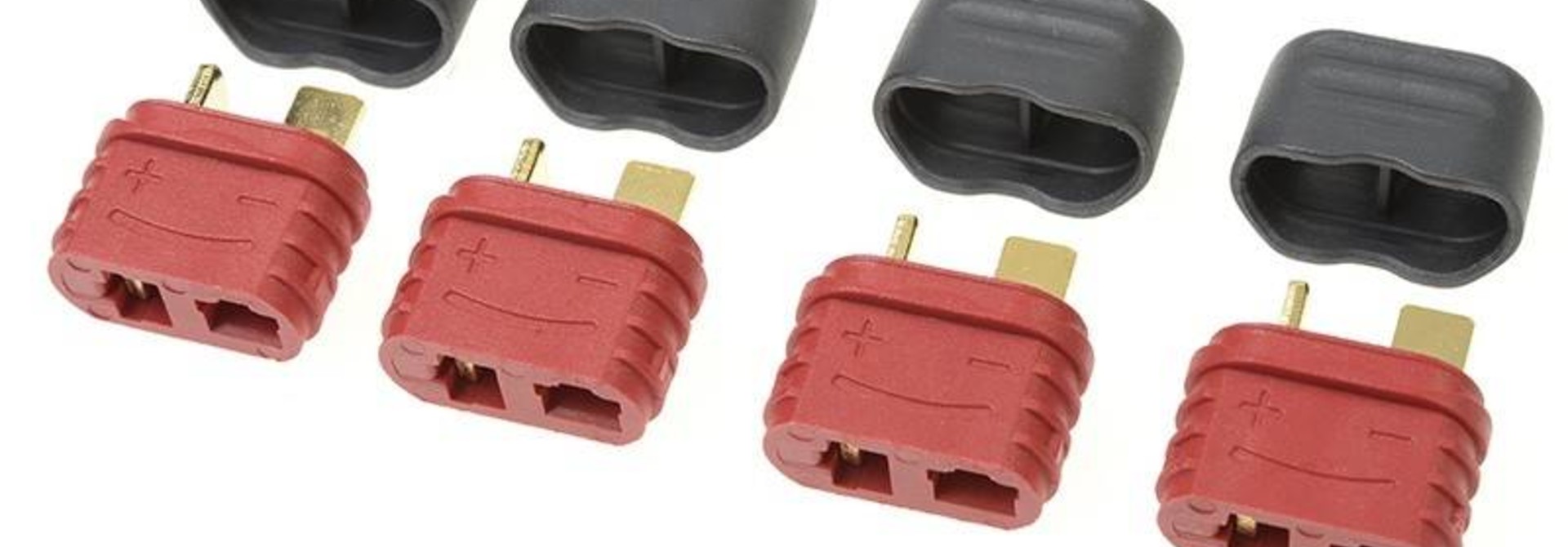 Revtec - Connector - Deans - Goudcontacten - met beschermkap - Vrouw. - 4 st