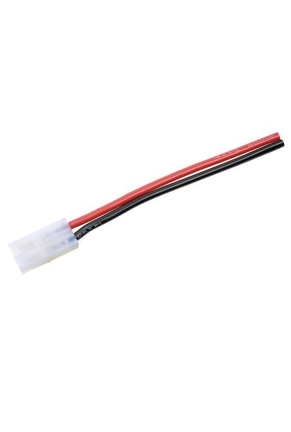 Revtec - Connector met kabel - Tamiya - Goud contacten - Vrouw. connector - 14AWG Siliconen-kabel - 12cm - 1 st