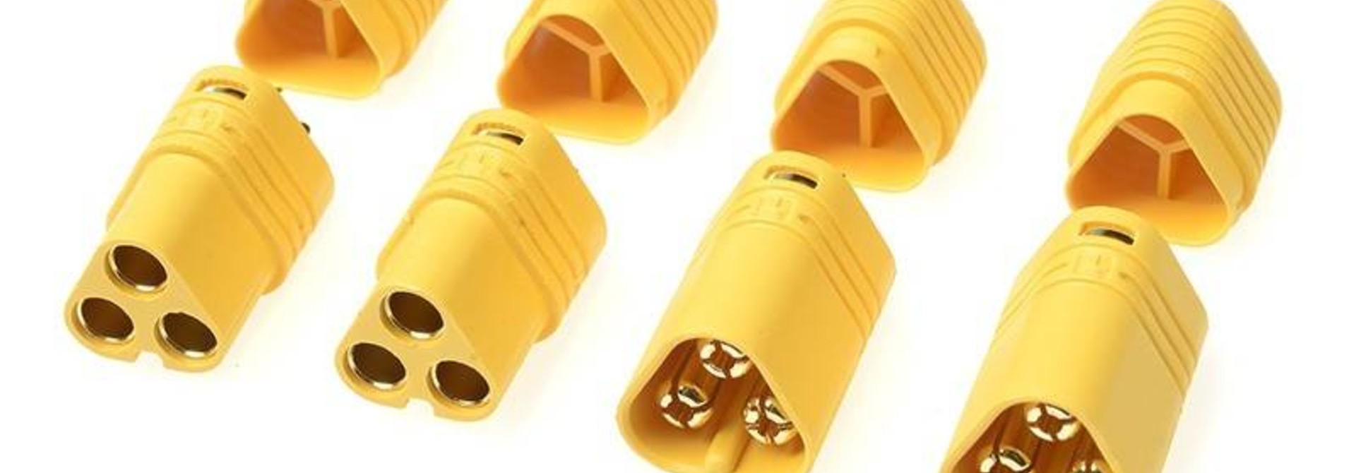 Revtec - Connector - MT-60 3-Polig - Goud contacten - Man. + Vrouw. - 2 paar