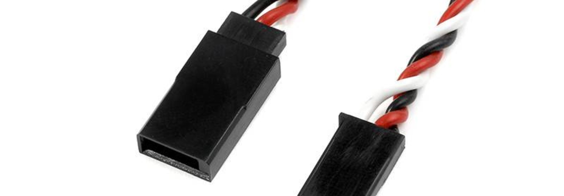 Revtec - Servo verlengkabel - Gedraaide HD siliconen-kabel - Futaba - 22AWG / 60 Strengen - 20cm - 1 st