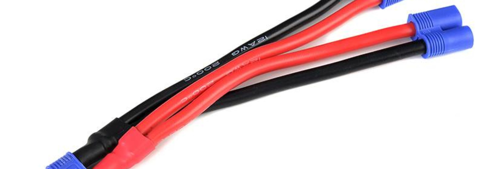 Revtec - Power Y-kabel - Parallel - EC-3 - 14AWG Siliconen-kabel - 12cm - 1 st