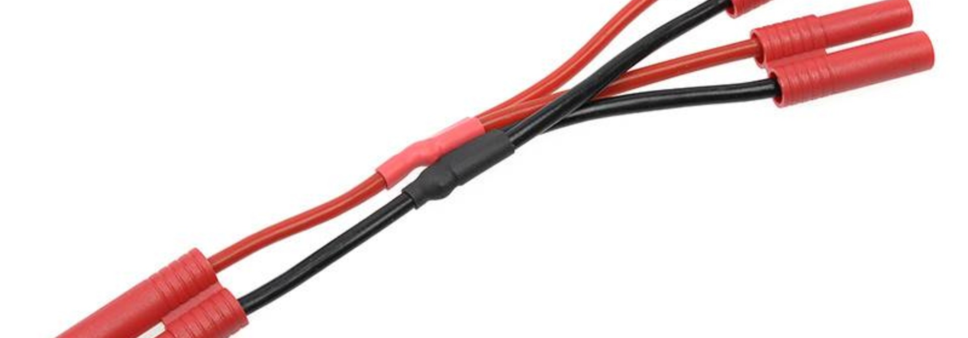 Revtec - Power Y-kabel - Parallel - 2mm Goudconnector - 20AWG Siliconen-kabel - 12cm - 1 st