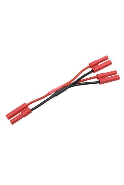 Revtec - Power Y-kabel - Parallel - 4.0mm Goudconnector - 14AWG Siliconen-kabel - 12cm - 1 st