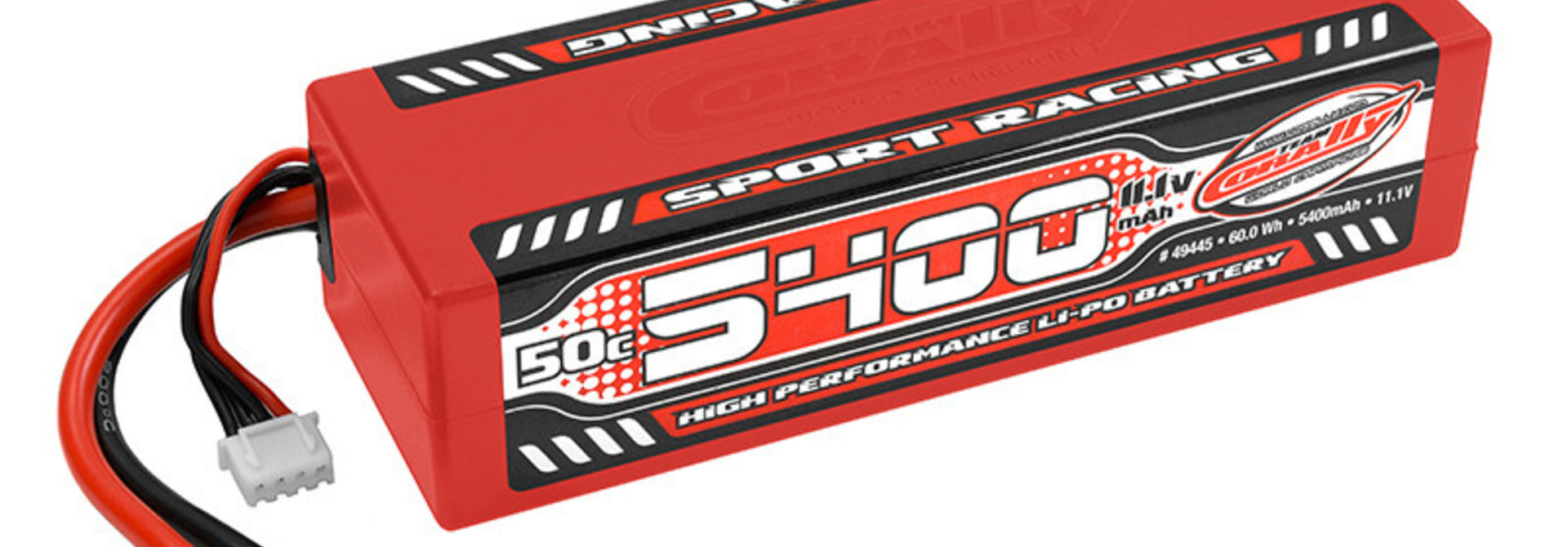 Team Corally - Sport Racing 50C LiPo Battery - 5400mAh - 11.1V - Stick 3S - Hard Wire - T-Plug