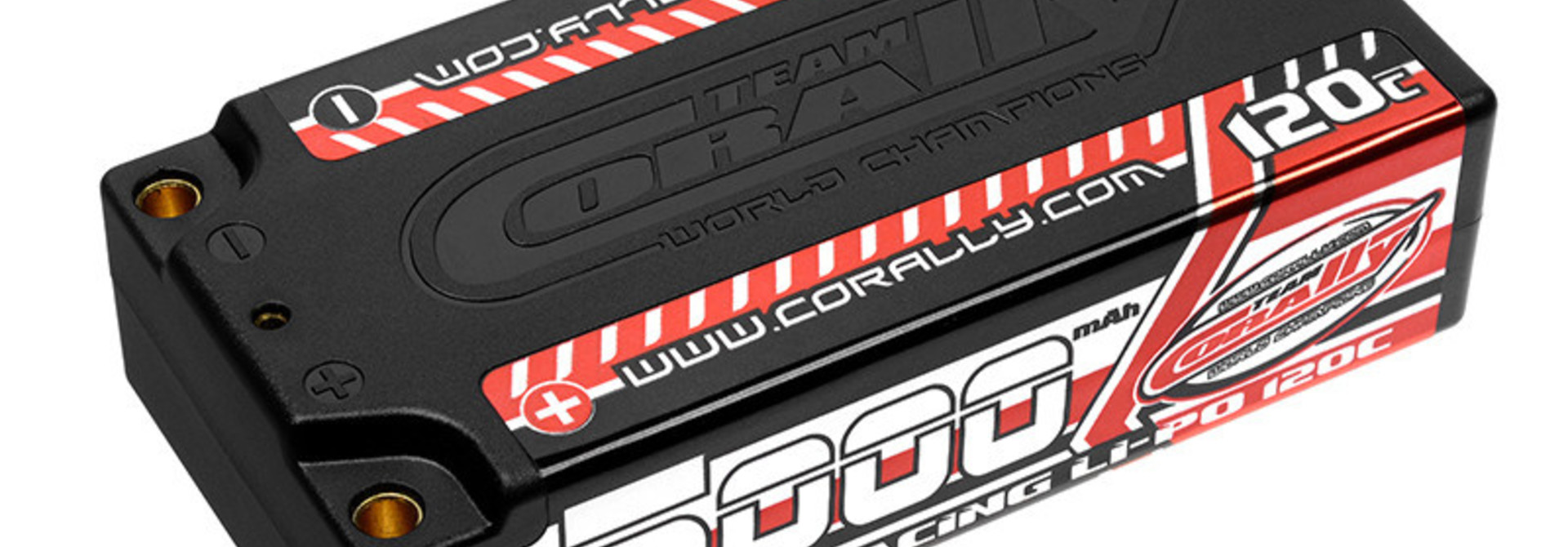 Team Corally - Voltax 120C LiPo Battery - 5000mAh - 7.4V - Shorty 2S - 4mm Bullit