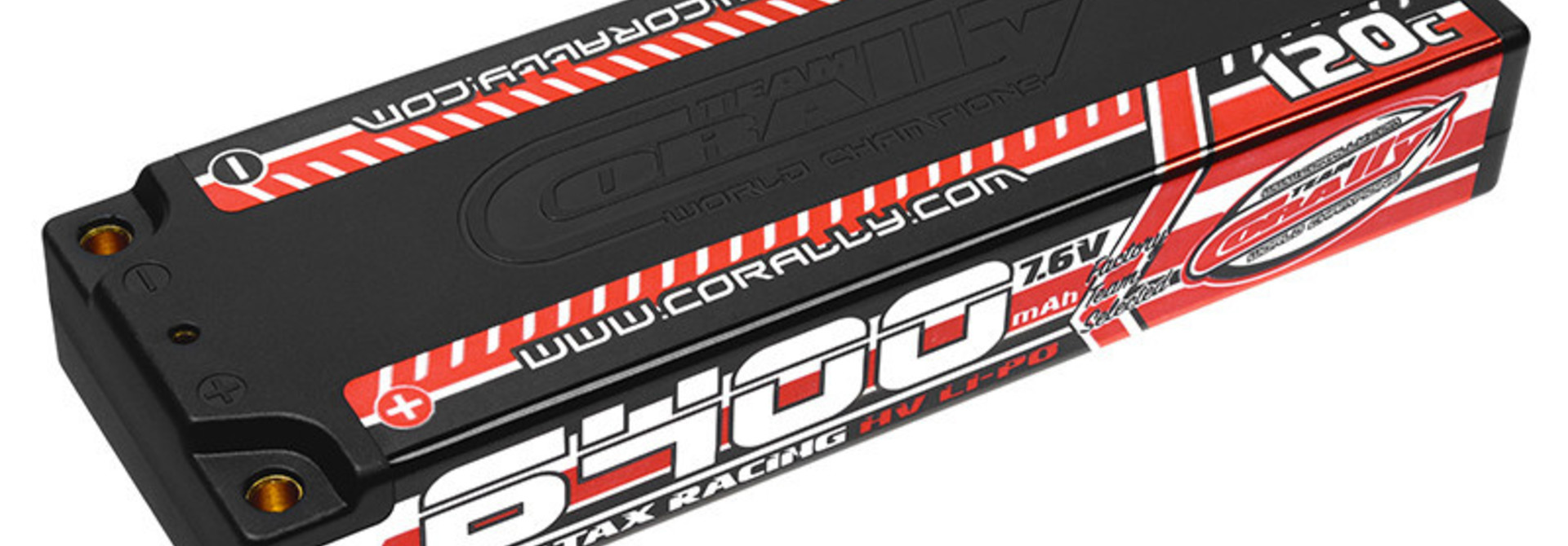 Team Corally - Voltax 120C LiPo HV Battery - 6400 mAh - 7.6V - LCG Stick 2S - 4mm Bullit