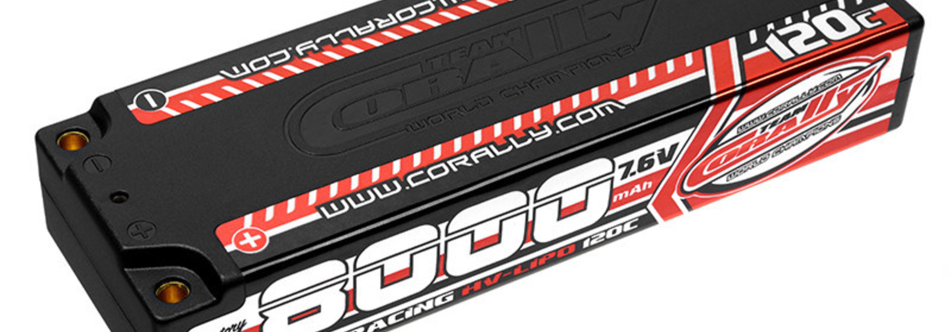 Team Corally - Voltax 120C LiPo HV Battery - 8000 mAh - 7.6V - Stick 2S -  4mm Bullit