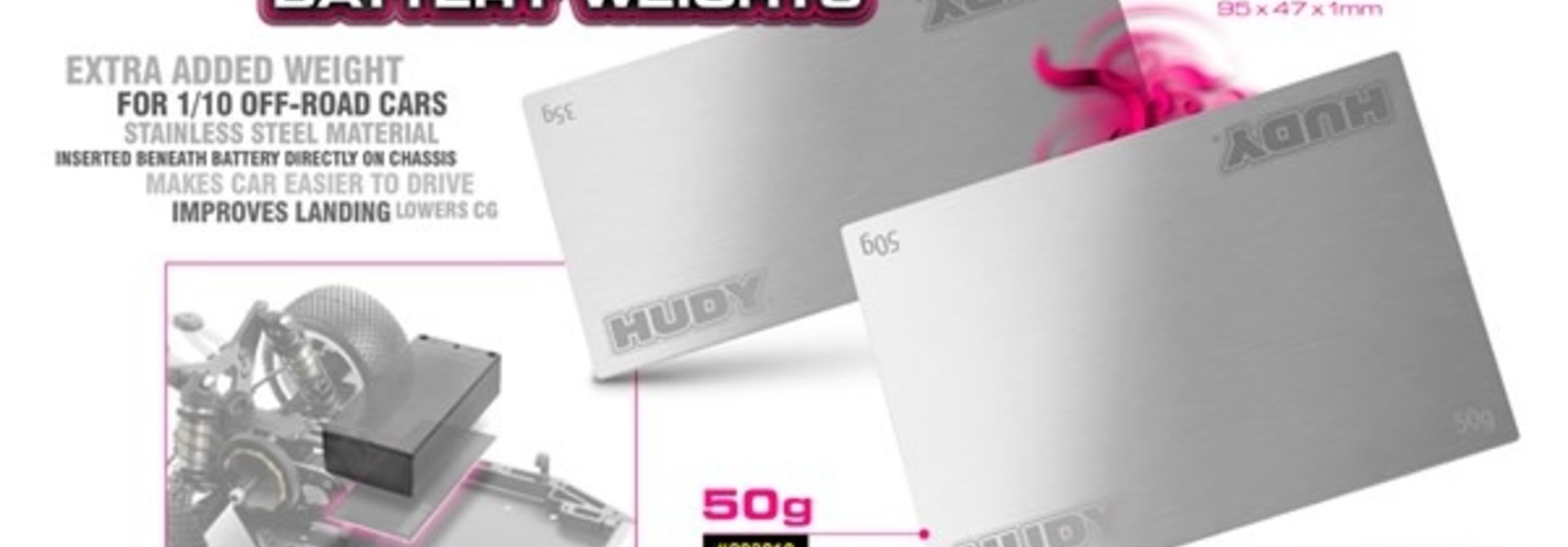 HUDY STAINLESS STEEL BATTERY WEIGHT 35G