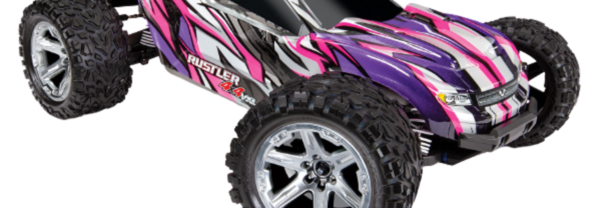 Traxxas Rustler 4X4 VXL TQi TSM (no battery/charger), Pink TRX67076-4P