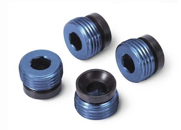 Aluminum caps, pivot ball (blue-anodized) (4), TRX4934X-2