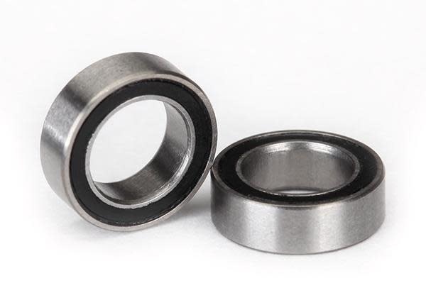 Ball bearings, black rubber sealed (5x8x2.5mm) (2), TRX5114A-2
