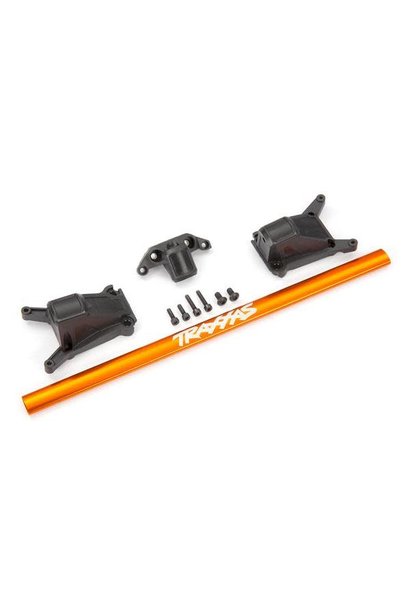 Chassis brace kit, orange (fits Rustler 4X4 and Slash 4X4 equipped with Low-CG chassis)