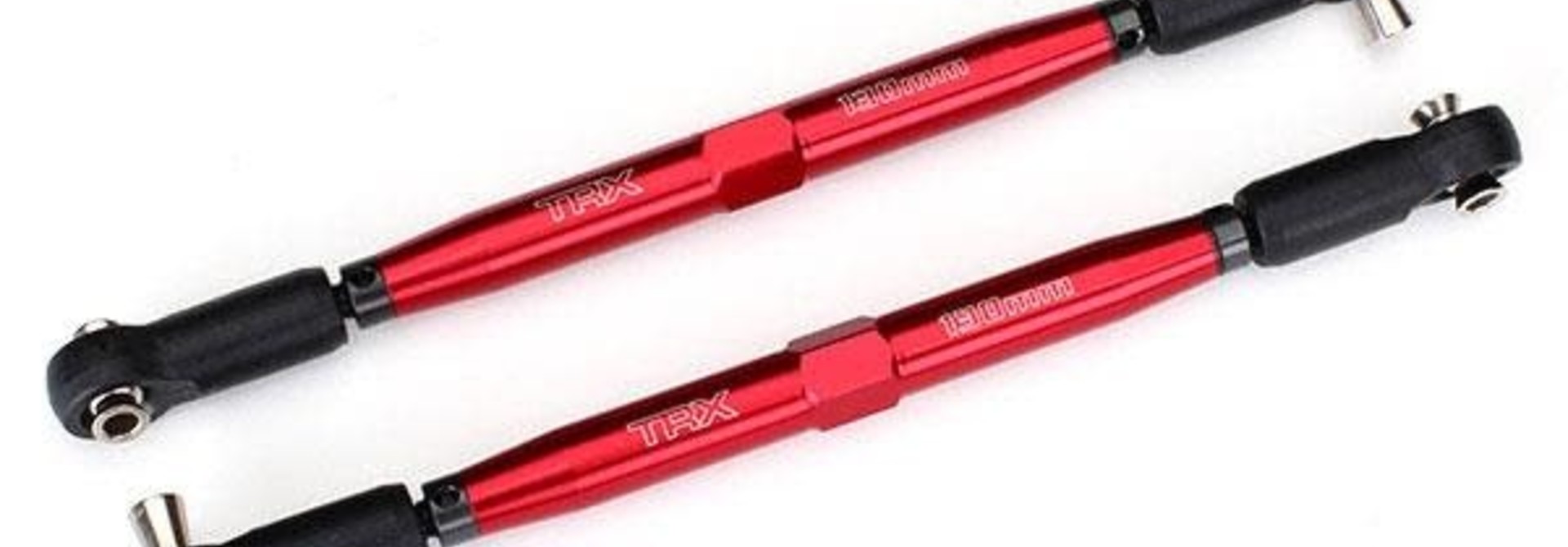 Toe links, X-Maxx (TUBES red-anodized, 7075-T6 aluminum, stronger than titanium)