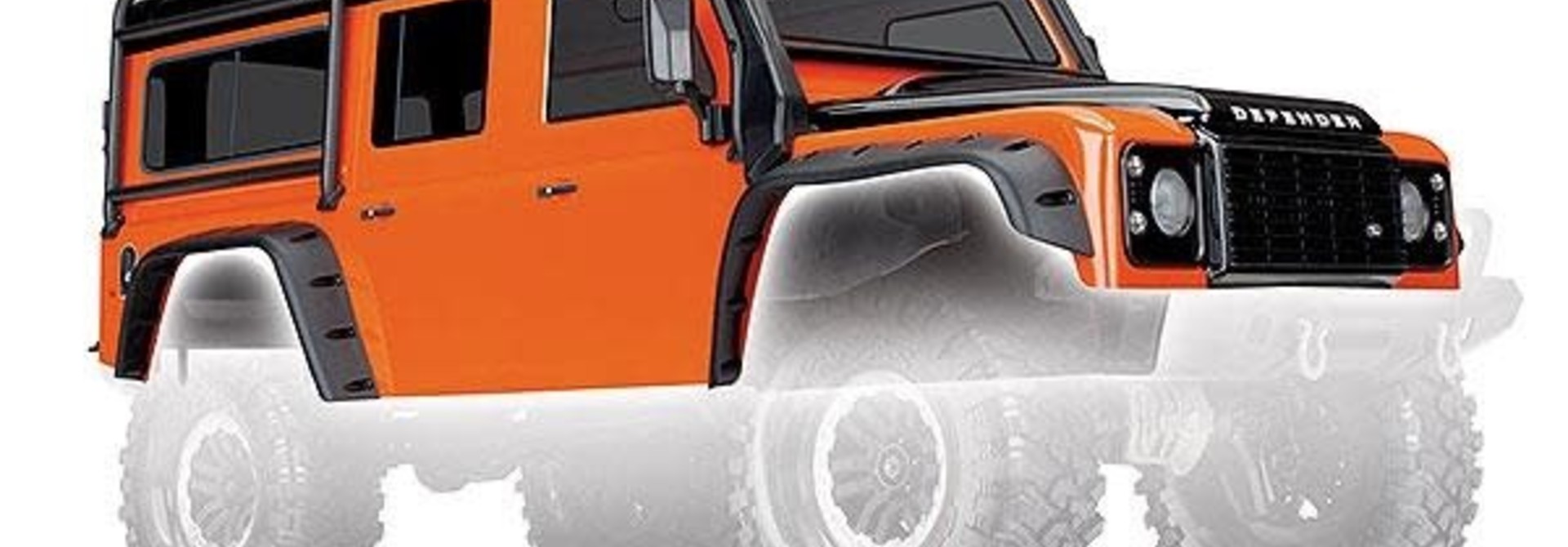 Body, Land Rover Defender, adventure orange (complete with ExoCage, inner fende