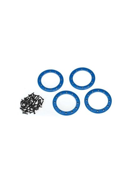 Beadlock rings, blue (2.2) (aluminum) (4)/ 2x10 CS (48)