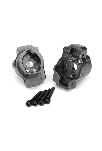 Portal drive axle mount, rear, 6061-T6 aluminum (charcoal gray-anodized) (left a