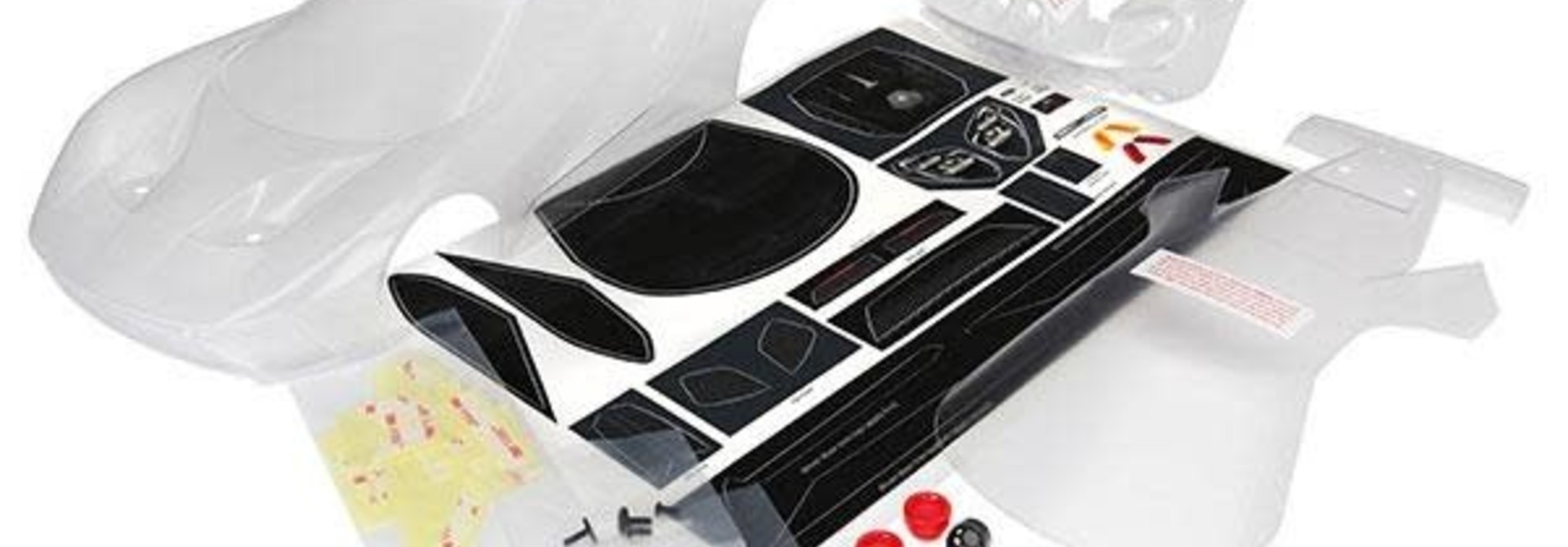 Body, Ford GT (clear, requires painting)/ decal sheet (incl, TRX8311