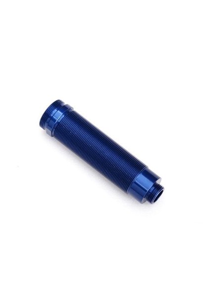 Body, GTR shock, 64mm, aluminum (blue-anodized) (front, threaded)