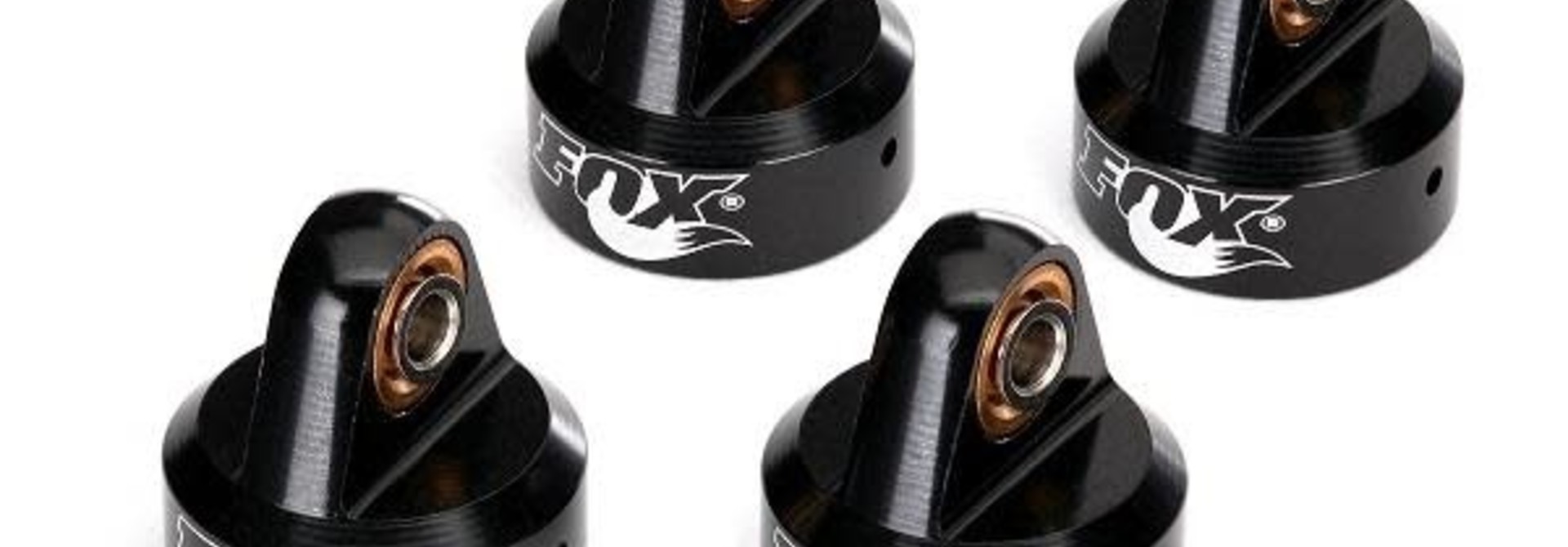 Shock caps, aluminum (black-anodized), Fox Shocks (4)