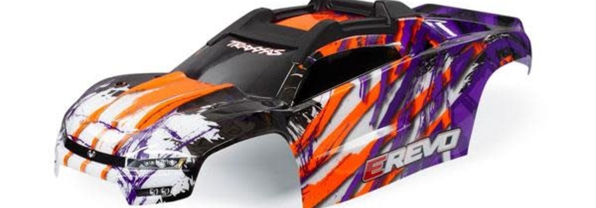 Body, E-Revo, purple/ window, grille, lights decal sheet (assembled with front & rear body mounts and rear body support for clipless mounting)