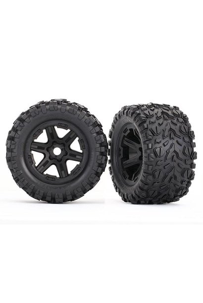 Tires & wheels, assembled, glued (black wheels, Talon EXT tires, foam inserts) (