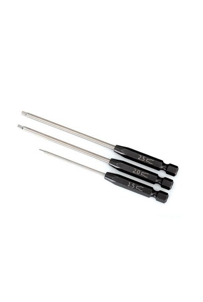 Traxxas Speed Bit Set, hex driver, 3-piece straight (1.5mm, 2.0mm, 2.5mm), 1/4', TRX8715