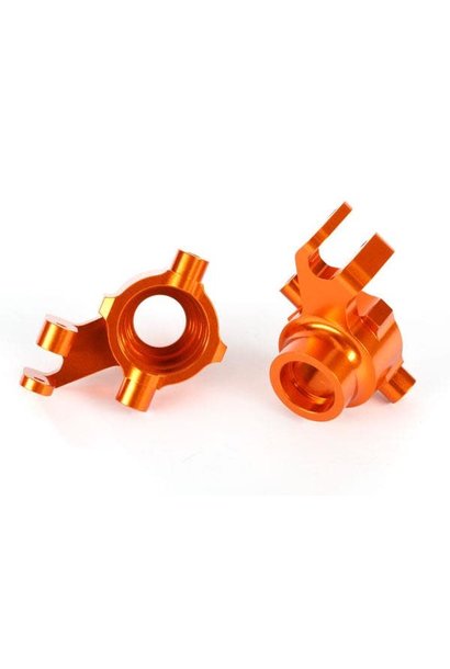 Steering blocks, 6061-T6 aluminum (orange-anodized), left & right