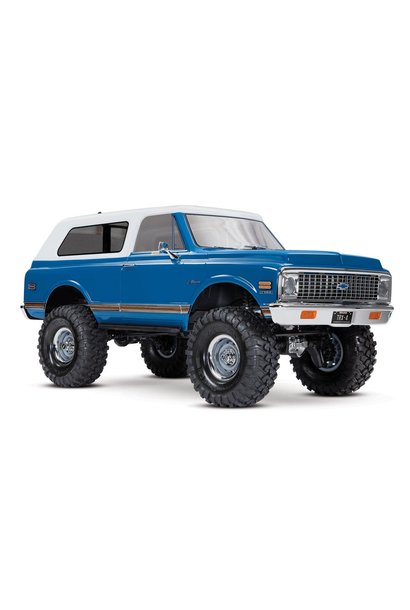 Body, Chevrolet Blazer (1972), complete (blue) (includes grille, side mirrors, door handles, windshield wipers, front & rear bumpers, decals)