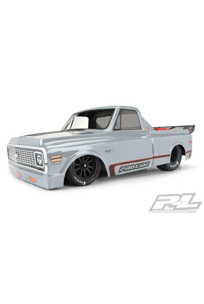 1972 Chevy C-10 Clear Body for Slash 2wd Drag Car & AE DR10 (with trimming)