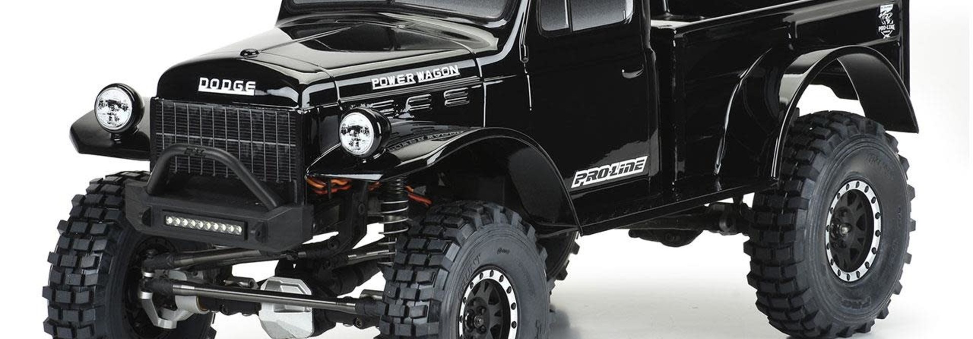 1946 Dodge Power Wagon Tough-Color (Black) Body for 12.3" (313mm) Wheelbase Scale Crawlers