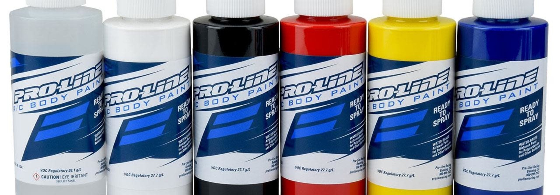 Pro-Line RC Body Paint Primary Color Set (6 Pack)