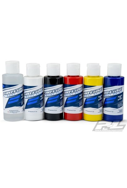 Pro-Line RC Body Paint Primary Color Set (6 Pack)