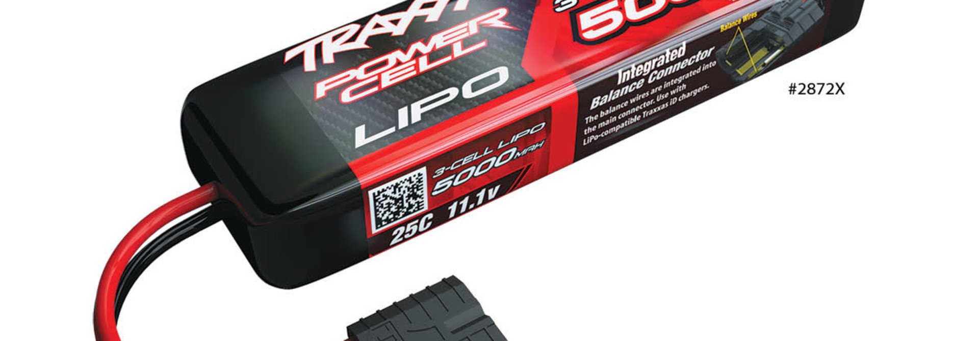 Power Cell LiPo 5000mAh 11.1V 3S 25C ,ID Summit, E-Revo Sl, TRX2872X