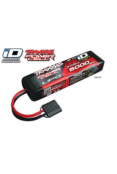 Power Cell LiPo 5000mAh 11.1V 3S 25C ,ID Summit, E-Revo Sl, TRX2872X