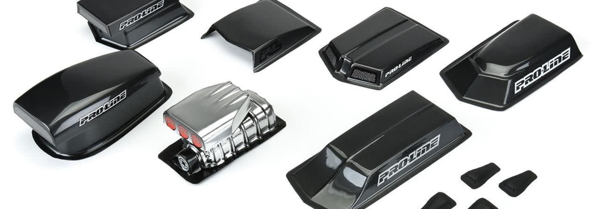 No Prep Drag Racing Optional Hood Scoops and Blowers Variety Pack (Clear)