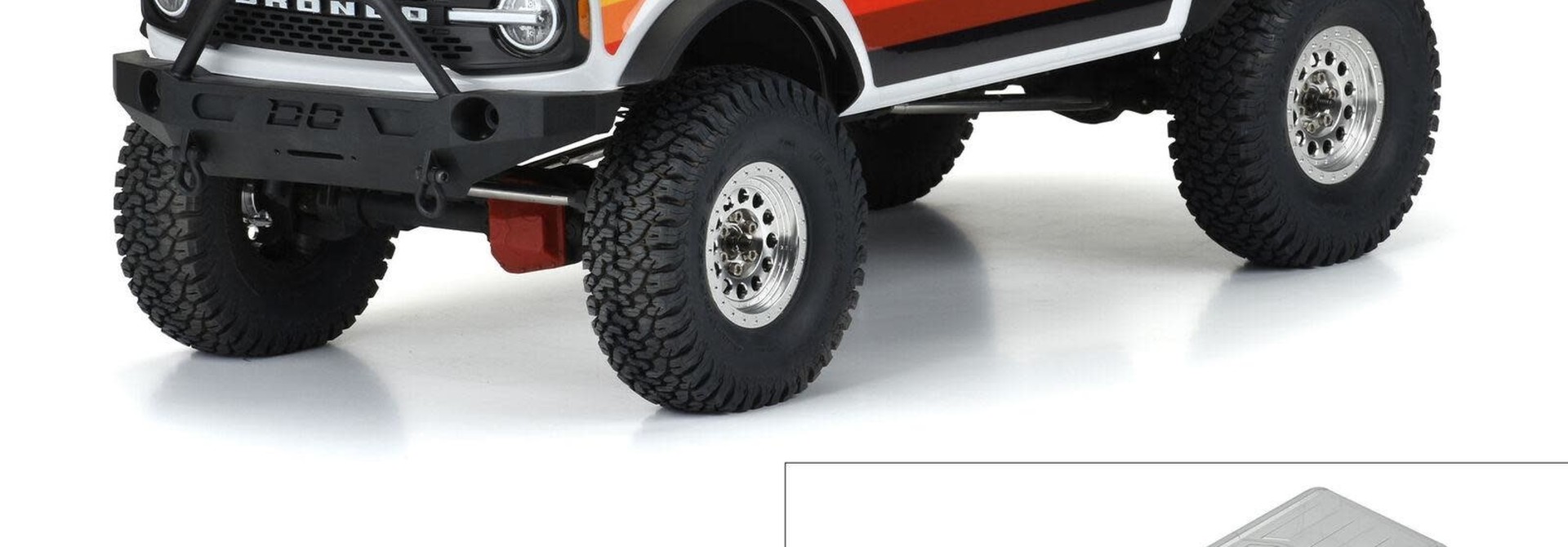 2021 Ford Bronco Clear Body Set with Scale Molded Accessories for 12.3" (313mm) Wheelbase Scale Crawlers