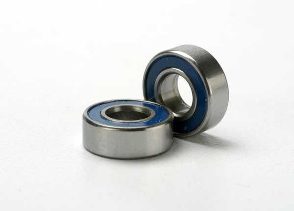 Ball bearings, blue rubber sealed (5x11x4mm) (2), TRX5116-3