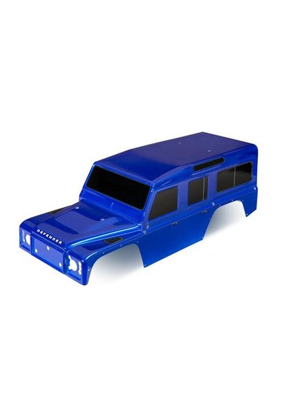 Body, Land Rover Defender, blue (painted)/ decals