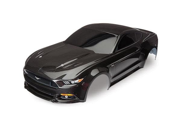 Body, Ford Mustang, black (painted, decals applied), TRX8312X-2