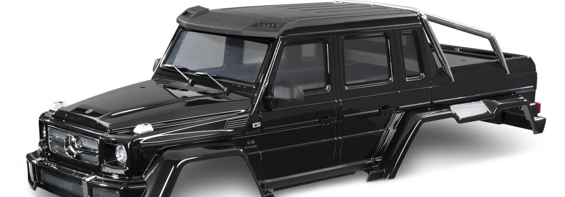 Body, Mercedes-Benz G 63, complete (gloss black metallic) (includes grille, side